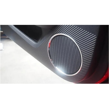 Carbon Fiber Door Anti-Kick Protection Sticker for Ford Mustang (2015-2021) | Sill Decal