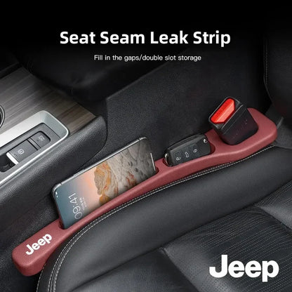 Seat Gap Filler Leak Strip with Storage Slot for Jeep Renegade / Wrangler | 2-Piece
