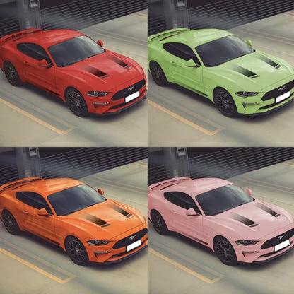 Gradient Hood Stripe & Waistline Decal for Ford Mustang (2018–2021) | Sport Modified Vinyl Graphics