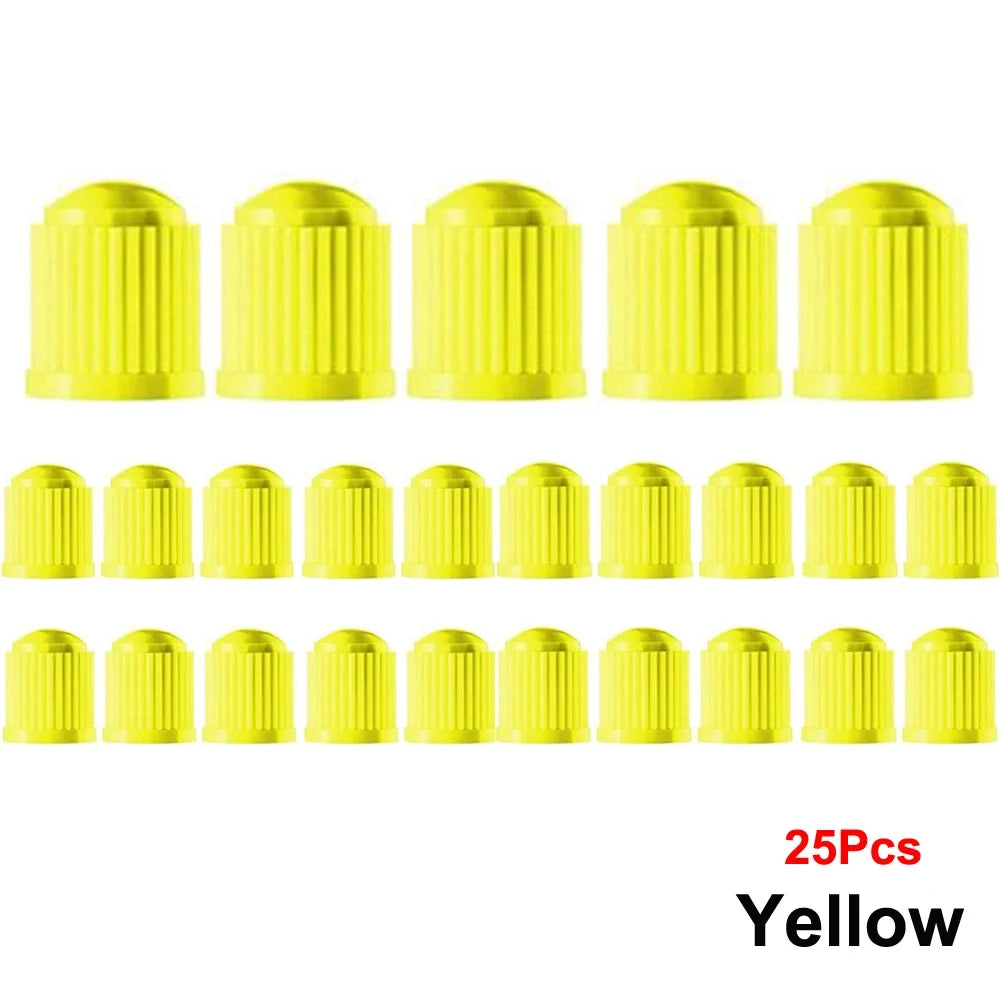 AUTCOAT Tire Stem Valve Caps | Universal Plastic Valve Covers for Cars, Trucks, Bikes