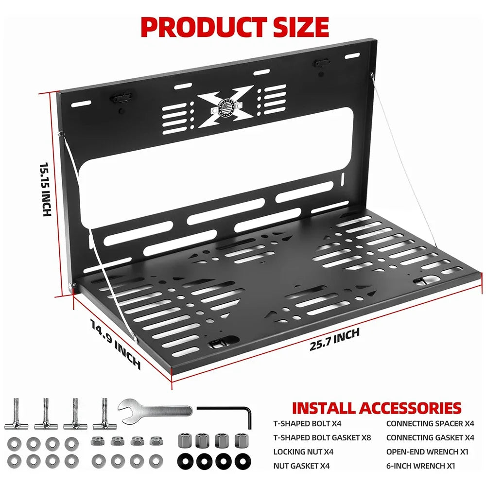 Ford Bronco Tailgate Table – Folding Luggage Shelf & Load Platform (2021–2025, 2 & 4-Door)