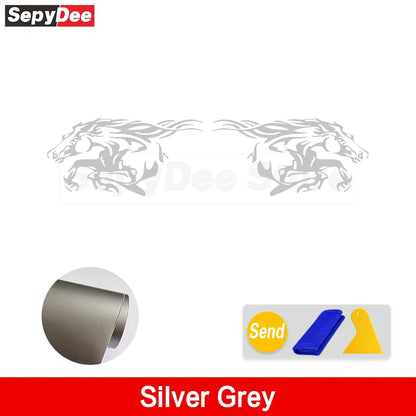 Running Horse Side & Rear Fender Decal | 2-Piece Vinyl for Mustang, Challenger, Porsche & Ford