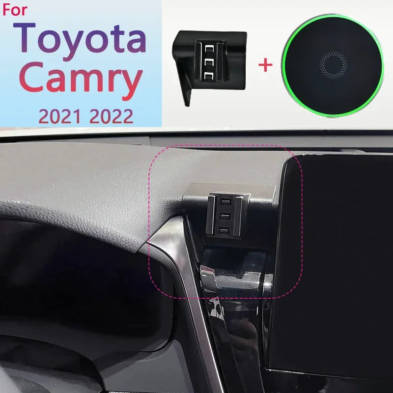 Magnetic Car Phone Holder For Toyota Camry MK8 2021 2022 15W Wireless Charging