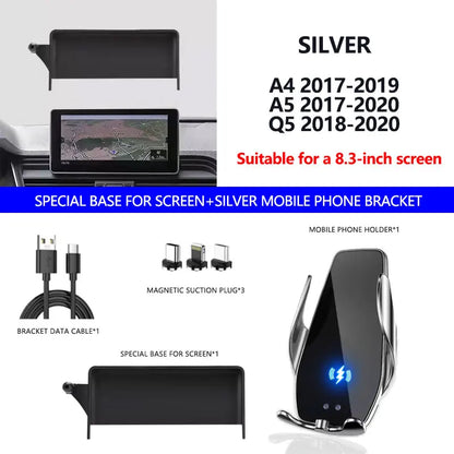 Phone Holder for Audi A4 B9 A5 Q5 with Wireless Charging