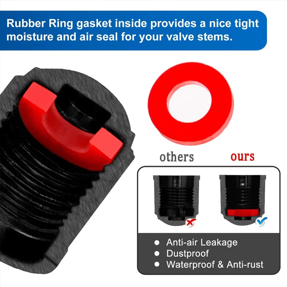 10/25/50/100Pcs Universal Plastic Tire Valve Caps for Cars, Trucks, Motorcycles, and Bicycles