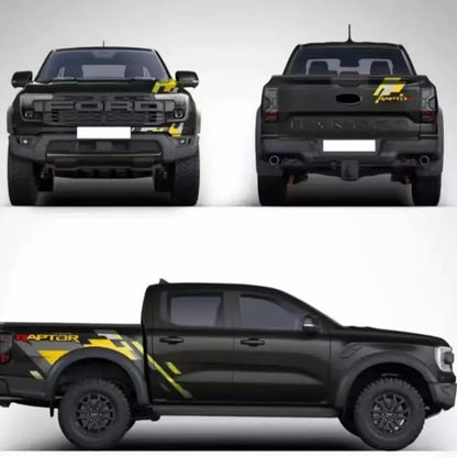 Body & Rear Trunk Exterior Decal for Ford Ranger Raptor (2024) | Custom Sports Vinyl Film