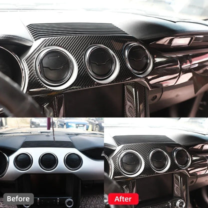 Carbon Fiber Dashboard Panel Trim for Ford Mustang GT (2015-2021) | Interior Decal Kit