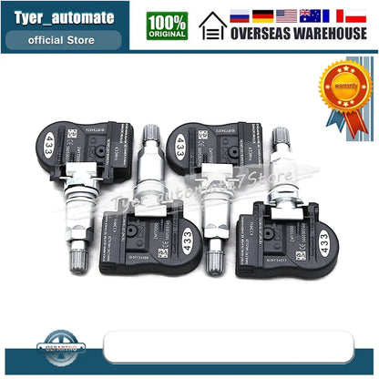 4PCS 433MHz TPMS Tire Pressure Monitoring System Sensor | For Chrysler Dodge Vehicles