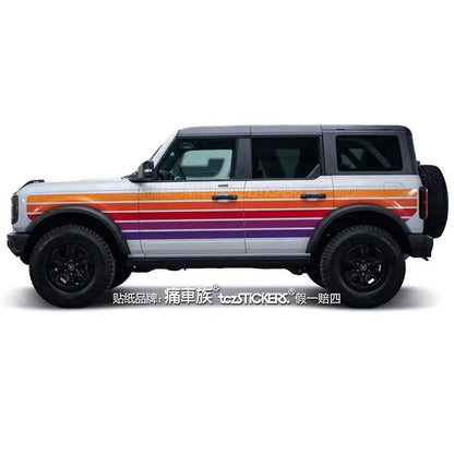 Full-Body Appearance Modification Sport Vinyl Decal Kit for Ford Bronco | Customized PVC Wrap