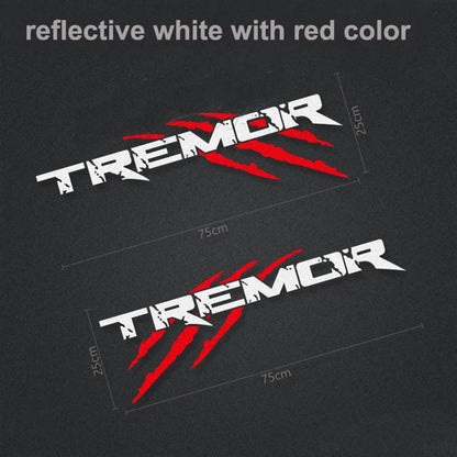 Off-Road Mountain Scratch Bedside Decal for Ford F-150 Tremor / Ranger / F-250 / F-350 | Orange Vinyl Pair