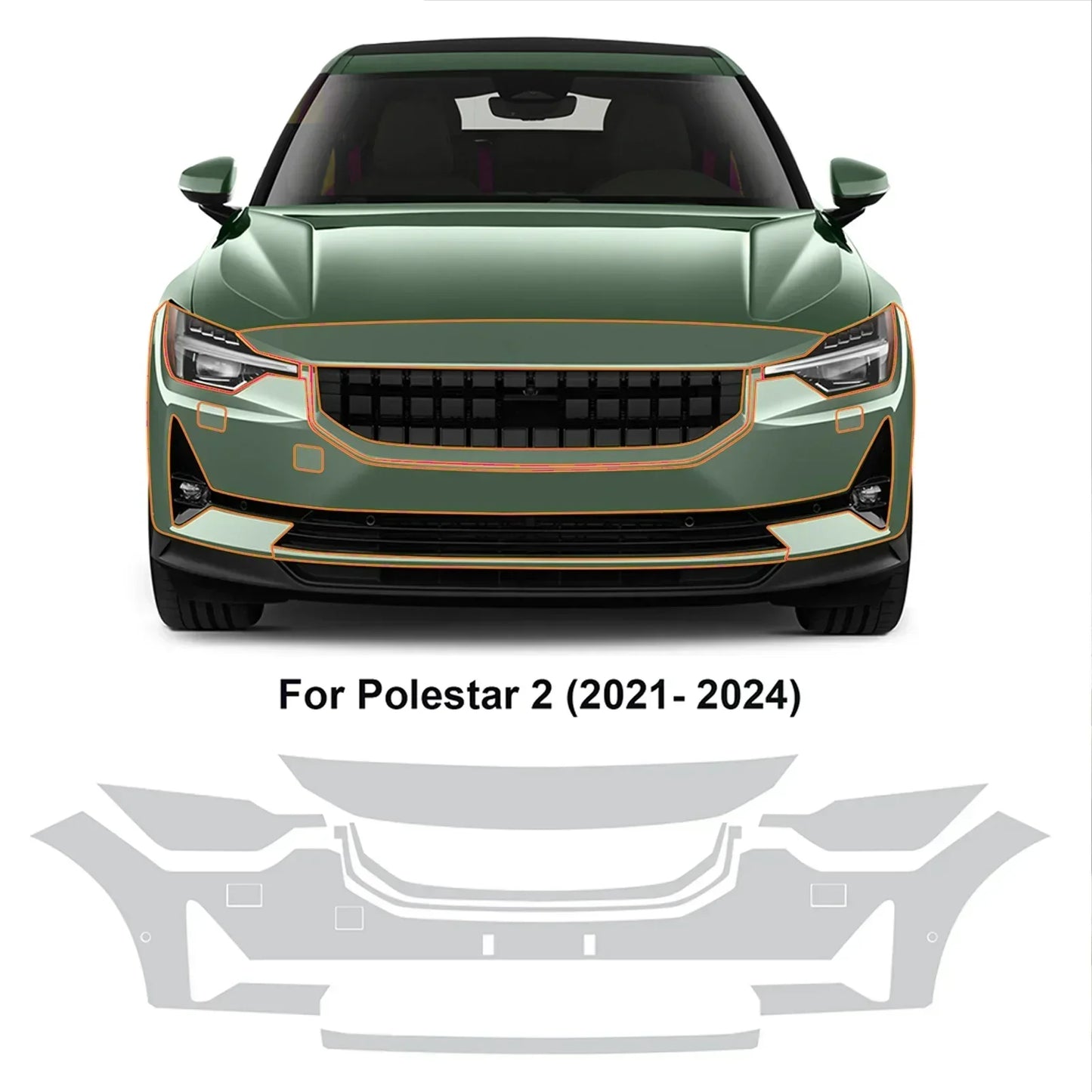 Precut PPF for Polestar 2 (2021–2025) | TPU Paint Protection Film Clear Bra
