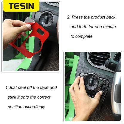 Carbon Fiber Grain Interior & Exterior Decoration Sticker for Ford Mustang (2009-2014) | Kit