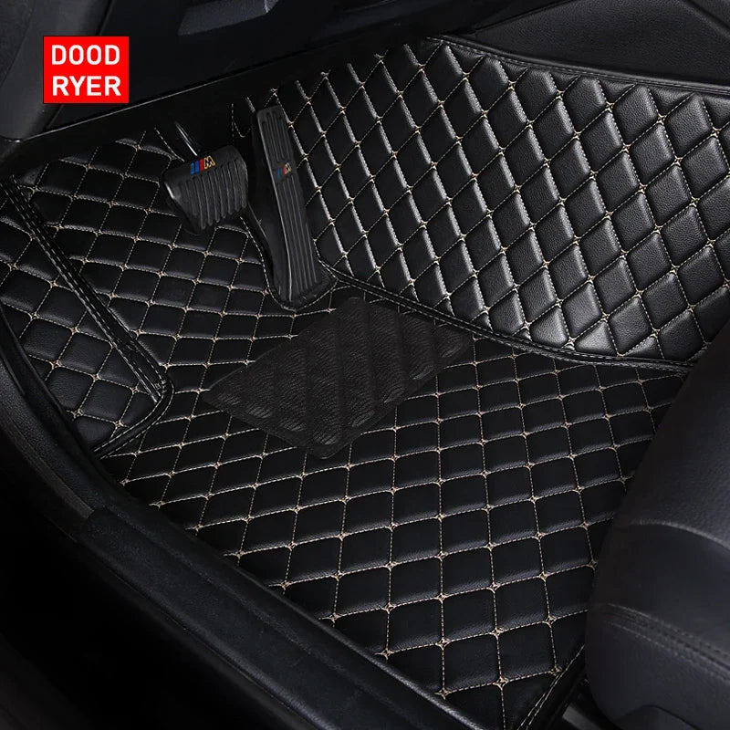 Custom Floor Mats For Jeep Grand Cherokee Synthetic Fiber With Artificial Leather Trim