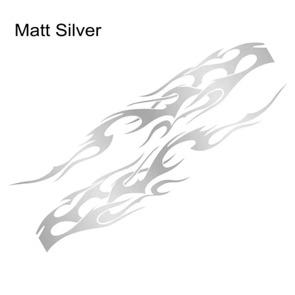 Flame Graphics Side Body Sticker | 2-Piece Universal Vinyl Sports Racing Decal