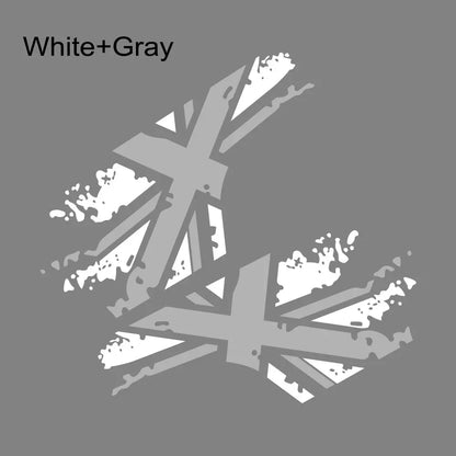 Union Jack Door Side Stripe Decal | 2-Piece British Flag Auto Body Vinyl Sticker