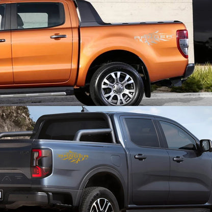 Splash Bed Side Decal for Ford Ranger Raptor XL / XLT / Lariat | 2-Piece Matte Vinyl Truck Graphic