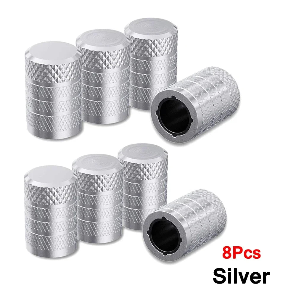 Aluminum Tire Valve Caps 4/8/12 Pack | Corrosion Resistant Universal Stem Covers