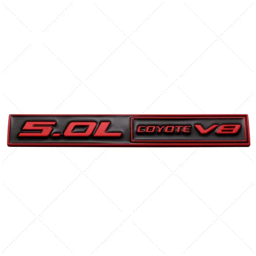 3D Metal 5.0 COYOTE V8 Trunk & Fender Emblem | Ford Mustang Badge Accessory