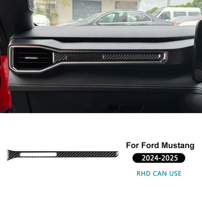 Real Soft Carbon Fiber Interior Trim for Ford Mustang GT / Dark Horse / EcoBoost (2024-2025)