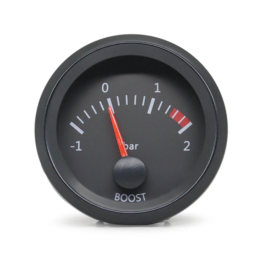 52MM Gauge 12V Water Temp Oil Temp Gauge Oil Press Fuel Volts Gauge Air Fuel Ratio Boost Exhaust Temp Meter Black Face Gauge
