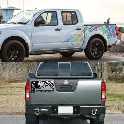 Pro-4X Splash Grunge Body Side Decal for Nissan Frontier NP300 | 3-Piece Matte Vinyl Kit