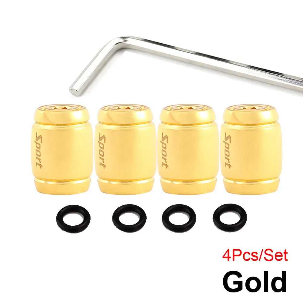 Anti Theft Tire Valve Caps with Rubber Seal | Universal Stem Covers for Car SUV Bike Truck Motorcycle