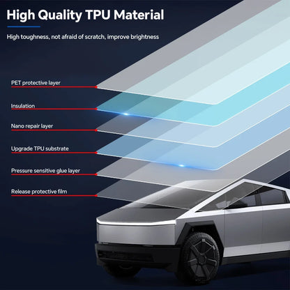 Precut PPF Clear Bra for Tesla Cybertruck (2024–2026) | 9-Mil TPU Paint Protection Film