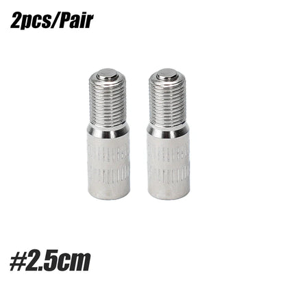 Chrome Plated Brass Screw-on Valve Cap Stem Extension | 19mm 25mm 39mm Tire Valve Extender for Cars and Trucks