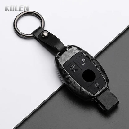 ABS Carbon Fiber Style Car Key Case Cover For Mercedes Benz A B C E Class GLS GLA GLK GLC CLS CLA AMG W204 W205 W212 W463 W176