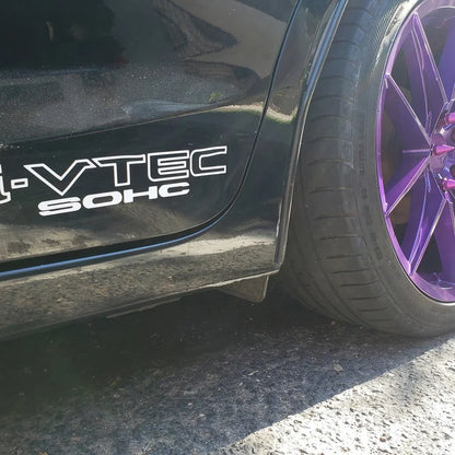 I-VTEC SOHC Sport Racing Vinyl Decal – 2-Pack Side Door Sticker | 9 Inches | 13 Colors