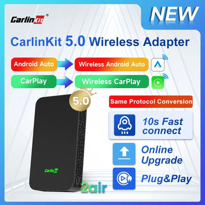 CarlinKit 5.0 Wireless Android Auto & CarPlay Adapter | 2Air & CP2A for OEM Cars
