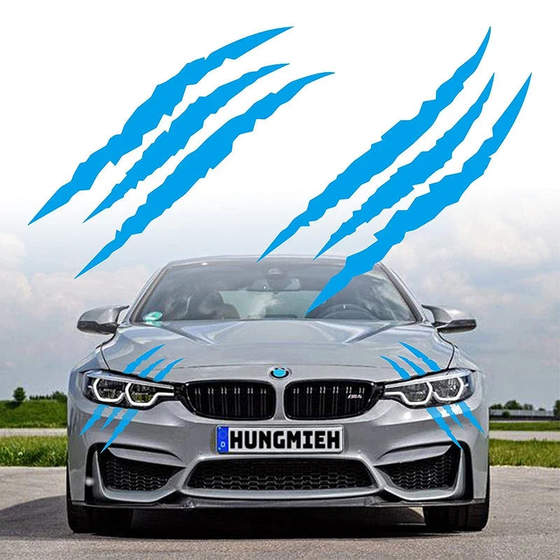 Ghost Claw Hood Vinyl Sticker | Creative Reflective Modification Decal for Cars