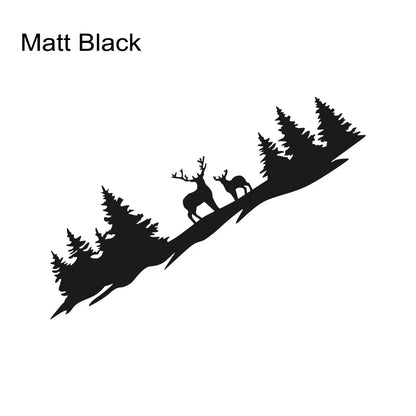 Hunting Deer & Trees Tailgate Decal | 4x4 Off-Road Vinyl Sticker for Pickup Trucks & SUVs