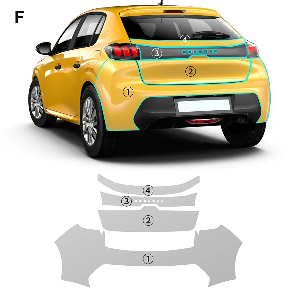 Precut PPF for Peugeot 208 (2019–2025) | TPU Paint Protection Film Clear Bra