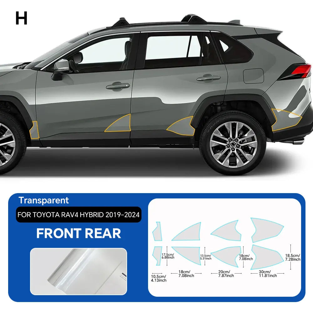 Precut PPF for Toyota RAV4 Hybrid XA50 (2019–2025) | TPU Headlight, Door & Mirror Protection