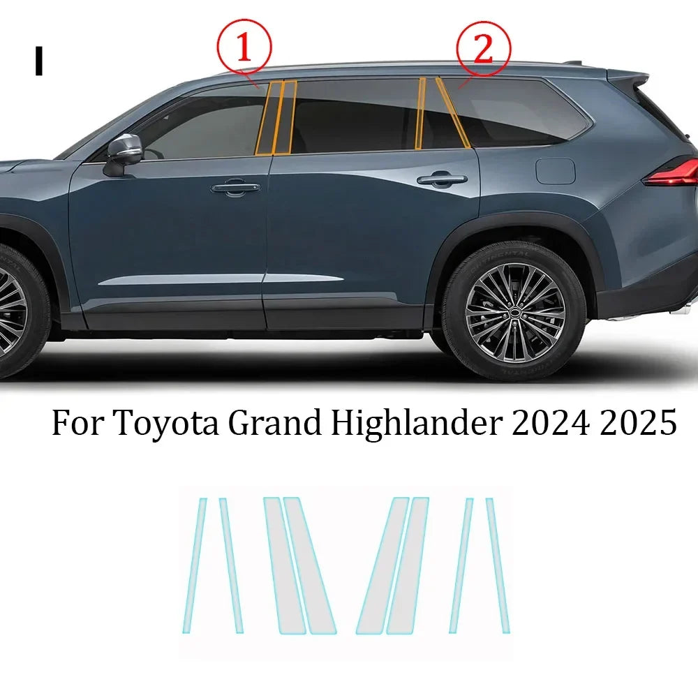 Precut PPF for Toyota Grand Highlander (2024–2025) | TPU Headlight, Mirror, Pillar & Door Handle