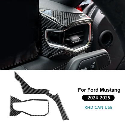 Real Soft Carbon Fiber Interior Trim for Ford Mustang GT / Dark Horse / EcoBoost (2024-2025)