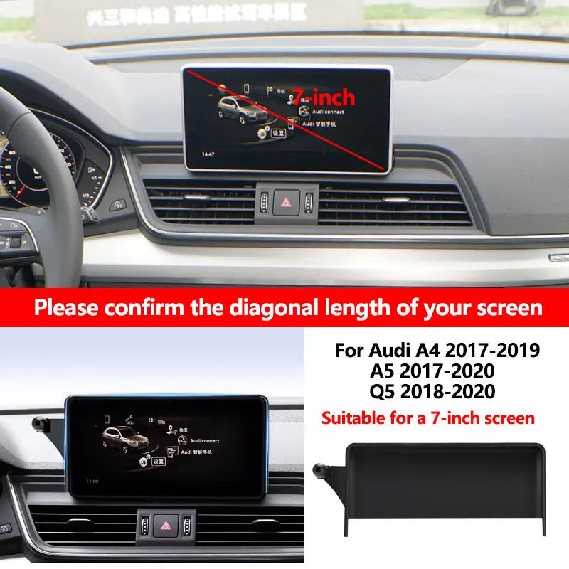 Phone Holder for Audi A4 B9 A5 Q5 with Wireless Charging