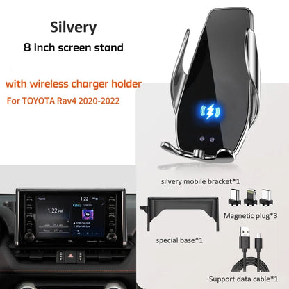 Wireless Charging Car Phone Holder for Toyota RAV4 8-in Screen
