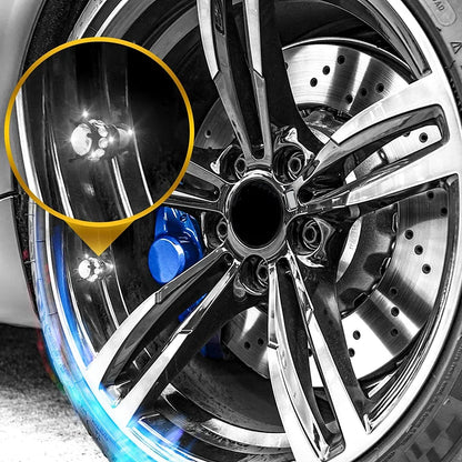Rhinestone Chrome Crown Tire Valve Stem Caps for Cars, Bikes & Motorcycles