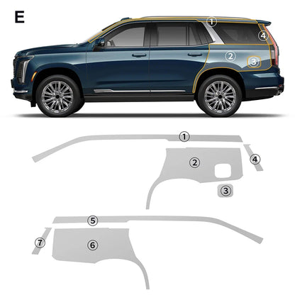 Precut PPF for Cadillac Escalade (2025+) | TPU Paint Protection Film Clear Bra