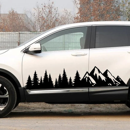 Jungle Forest Mountain Wall & Body Decal | Large Vinyl Sticker for SUV, 4x4, Camper & Off-Road