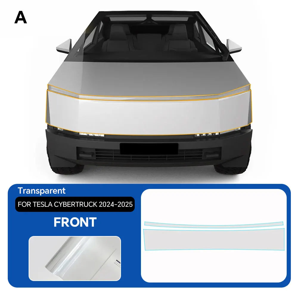 Precut PPF Clear Bra for Tesla Cybertruck (2024–2026) | 9-Mil TPU Paint Protection Film