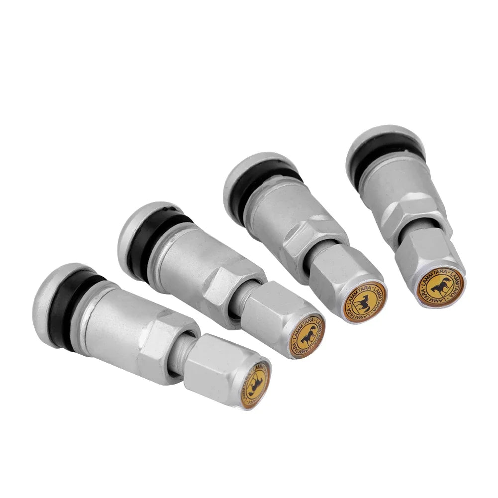 4pcs Universal Metal Car Motorcycle Tubeless Wheel Tyre Valve Stems Caps | Aluminum Alloy Tire Air Valve Stems