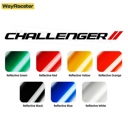 Dodge Challenger Reflective Front Windshield Vinyl Decal – Windscreen Sticker | Hellcat, SRT, Demon | 12 Colors