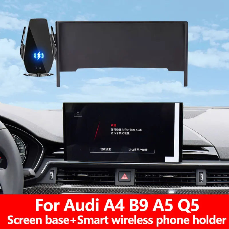 Phone Holder for Audi A4 B9 A5 Q5 with Wireless Charging