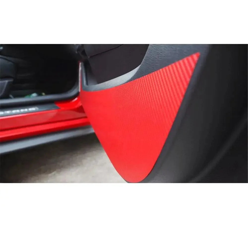 Carbon Fiber Door Anti-Kick Protection Sticker for Ford Mustang (2015-2021) | Sill Decal