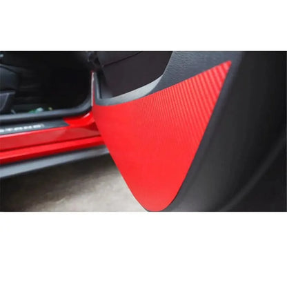 Carbon Fiber Door Anti-Kick Protection Sticker for Ford Mustang (2015-2021) | Sill Decal