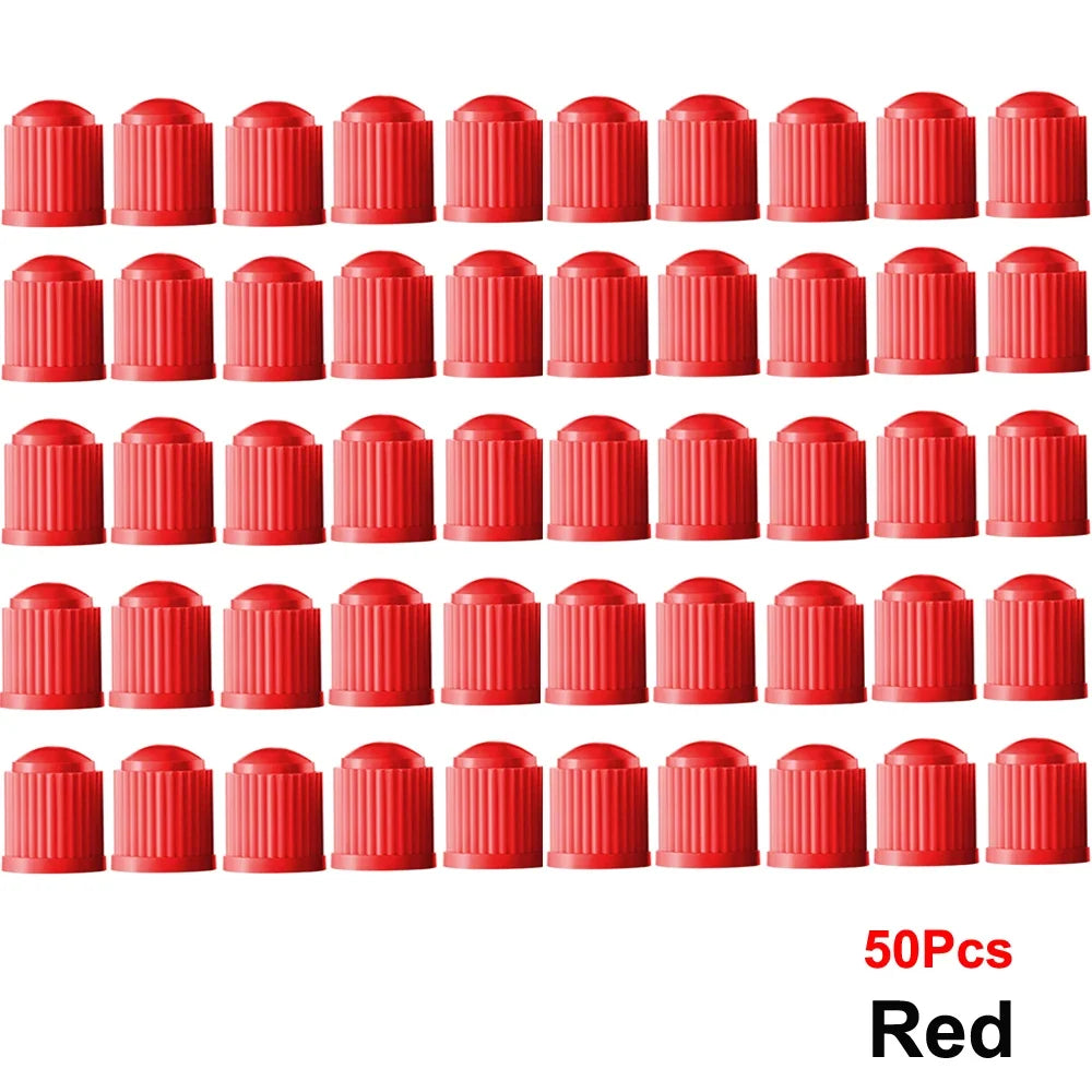 AUTCOAT Tire Stem Valve Caps | Universal Plastic Valve Covers for Cars, Trucks, Bikes