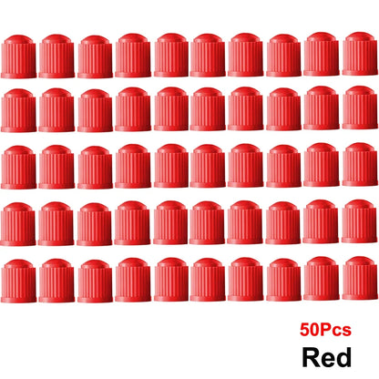 AUTCOAT Tire Stem Valve Caps | Universal Plastic Valve Covers for Cars, Trucks, Bikes